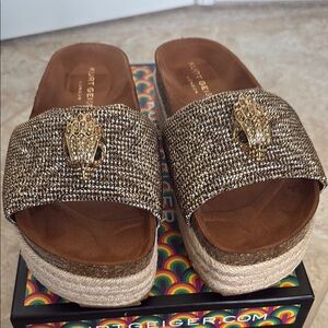 New in box Kurt Geiger Gold Woven Women's Sandals